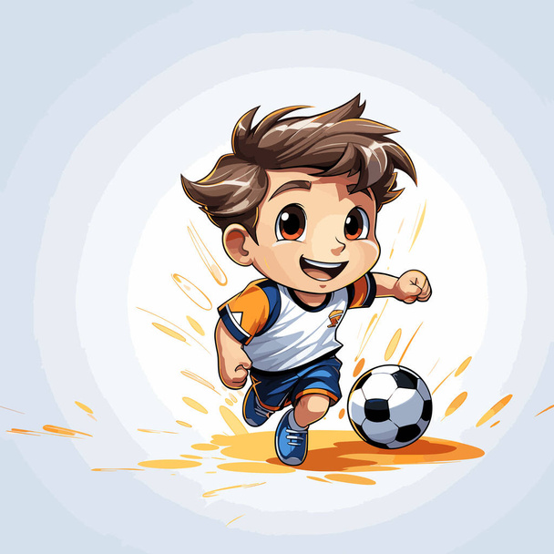 Football player. Soccer player hand-drawn comic illustration. Vector doodle style cartoon illustration - ベクター画像