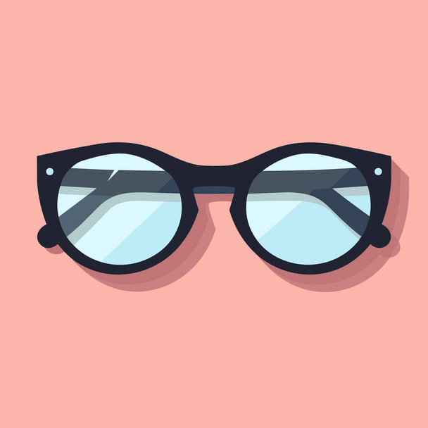 A pair of glasses with a pink background - Vecteur, image