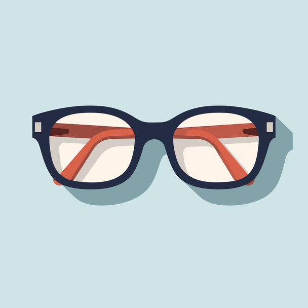 A pair of glasses on a blue background - Vector, Image