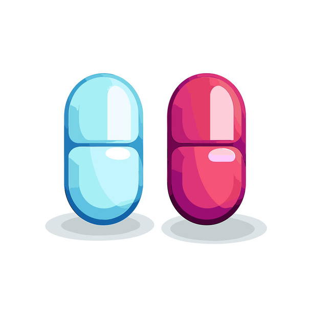 Ein Paar Tabletten Pille Pille Pille Pille Pille Pille Pille Pille Pille Pille Pille Pille Pille Pille Pille - Vektor, Bild