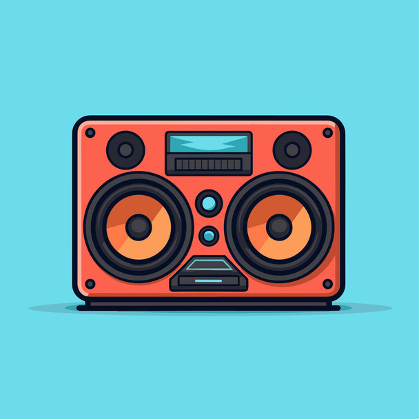 A boombox with speakers on top of it - Vector, Image
