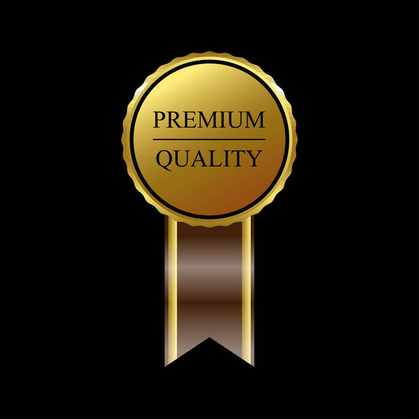 Luxus-Premium-Etiketten in Gold. Premiumqualität. Vektorillustration - Vektor, Bild