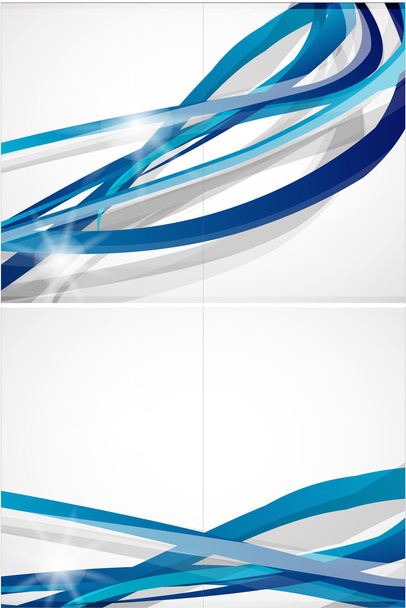 Abstract blue lines vector background - Vector, Imagen