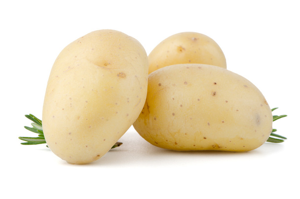 nové brambory a zelené bylinky - Fotografie, Obrázek