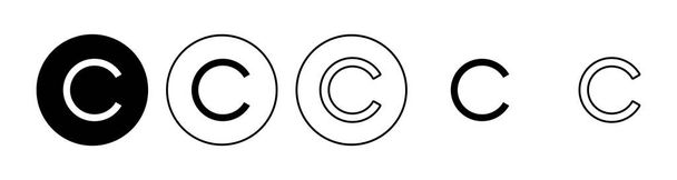 Conjunto de iconos de copyright. símbolos de copyright - Vector, imagen