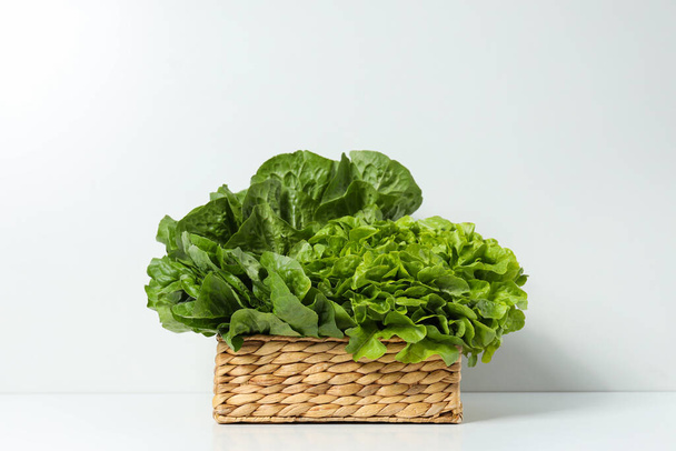 Concetto di cibo fresco e verde - lattuga - Foto, immagini