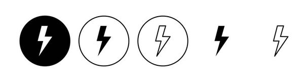 Ensemble d'icône de foudre. icône électrique vecteur. icône de puissance. signe énergétique - Vecteur, image