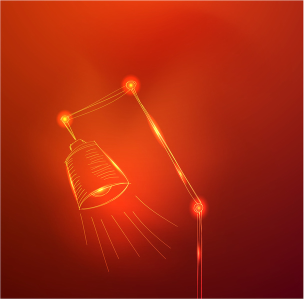 Vector hand-drawn glowing light concepts - Vector, Image