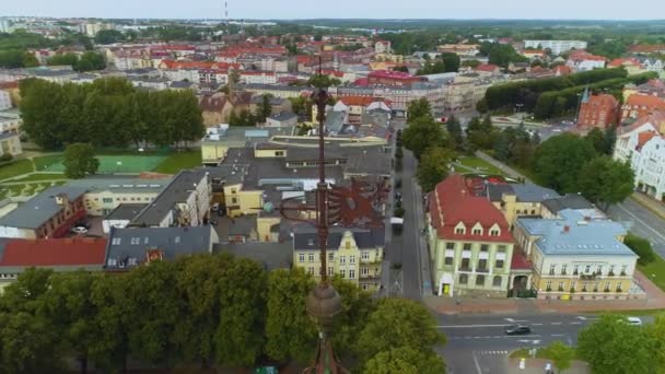Council Slupsk Ratusz Urzad Miasta Plac Zwyciestwa Aerial View Poland. Vysoce kvalitní 4K záběry - Záběry, video