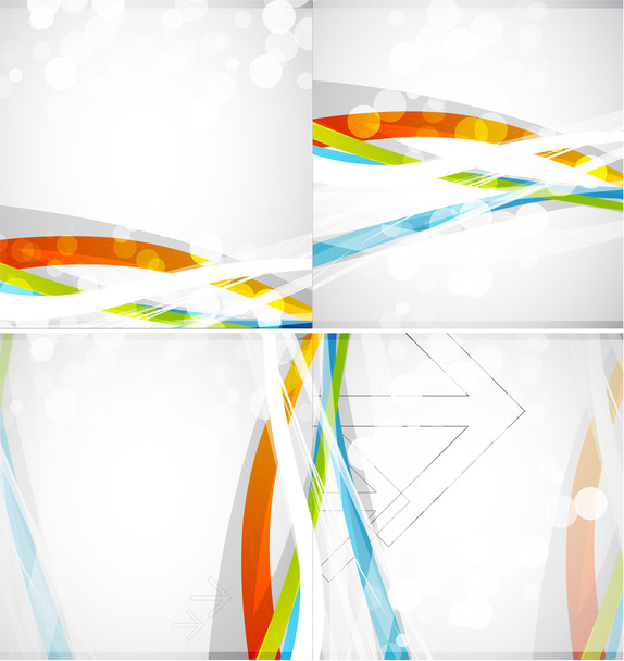 抽象的な色付きの線ベクトル パンフレット - ベクター画像