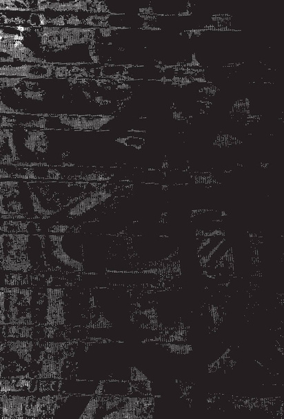 Grunge Black And White Urban Vector Texture Template. Dark Messy Dust Overlay Distress Background. Easy To Create Abstract Dotted, Scratched, Vintage Effect With Noise And Grain. Aging Design Element - Vector, Image