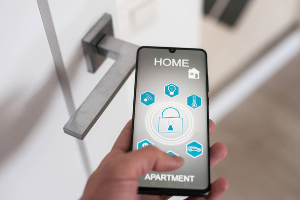 smart house device illustration with app icons. High quality photo - Photo, Image