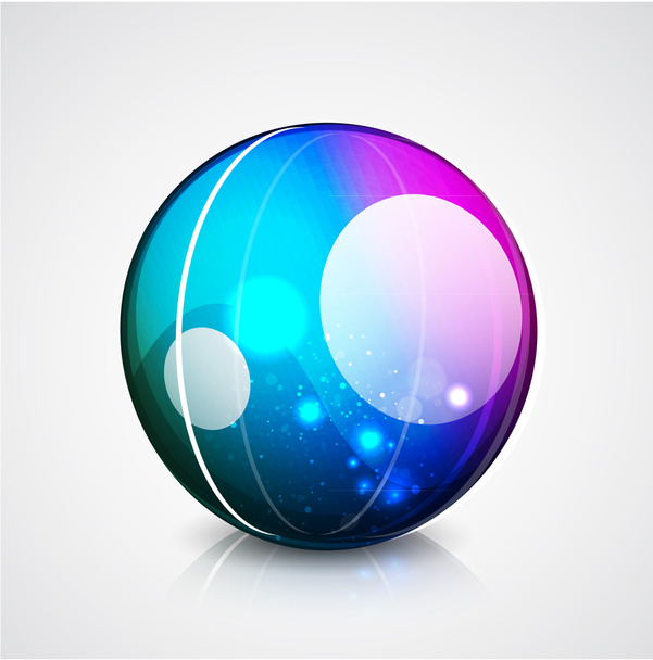 Vector glossy sphere colorful background - Vetor, Imagem