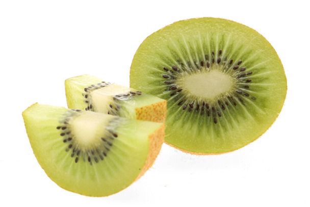 Close up of kiwi fruits isolated on white background - Foto, Imagen