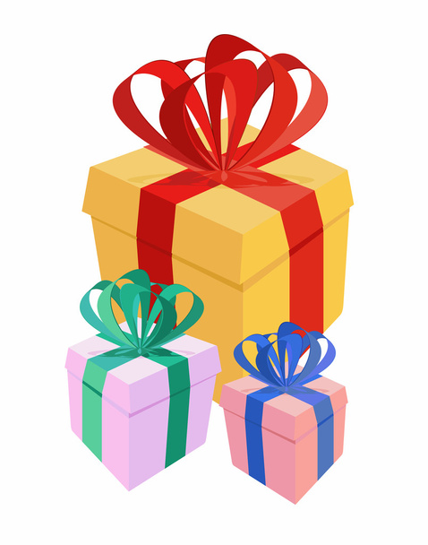 bunch gifts. Vector illustration. - Vector, Image