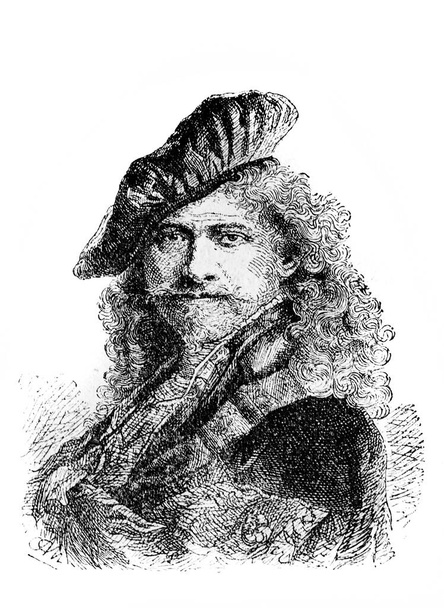 Ο Ρέμπραντ ήταν Ολλανδός σχεδιαστής, ζωγράφος και εκτυπωτής του παλιού εγκυκλοπαιδικού λεξικού του A. Granat, vol. 8, Σ. Πετρούπολη, 190 - Φωτογραφία, εικόνα