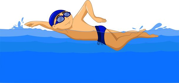 nadador freestyle
 - Vector, imagen