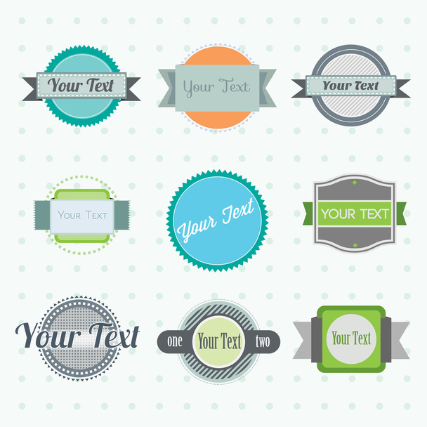 Collection of labels - Vector, Image