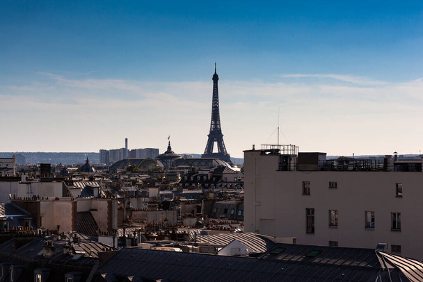 Κάτοψη του Παρισιού. Cityscape with Eiffel Tower, Γαλλία - Φωτογραφία, εικόνα