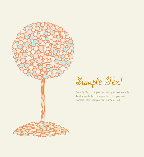 Decorative tree image - Vektor, obrázek