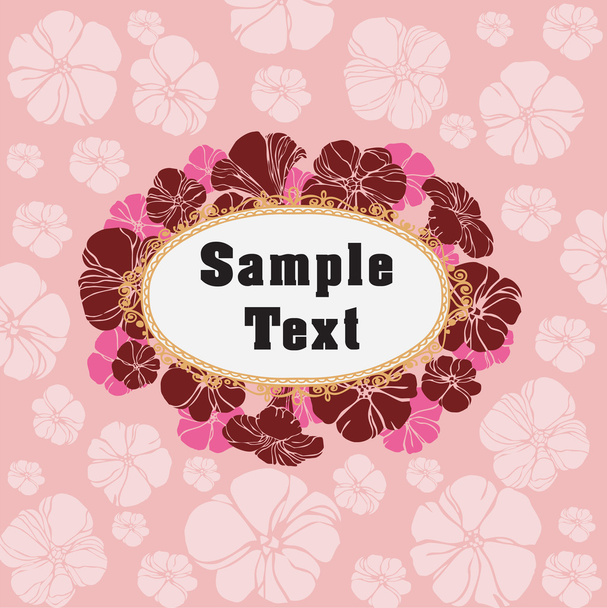 Decorative vintage floral text frame - Vektor, Bild