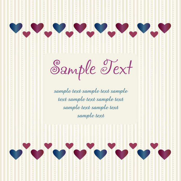 Pattern with hearts and place for text - Vector, Image