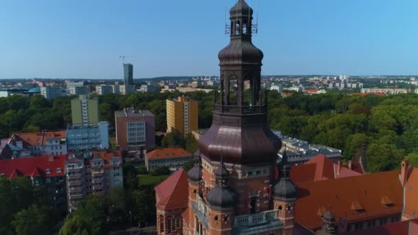 Woiwodschaftsamt Stettin Urzad Wojewodzki Luftpolen. Hochwertiges 4k Filmmaterial - Filmmaterial, Video