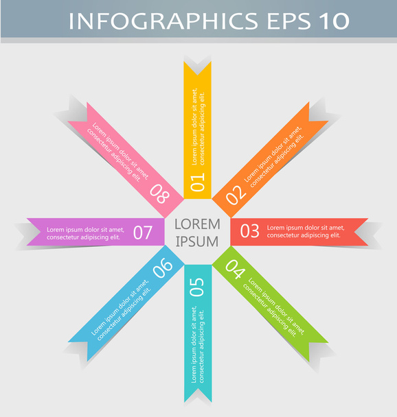 Moderni infographics värikäs web design malli varjo vektori kuva
 - Vektori, kuva