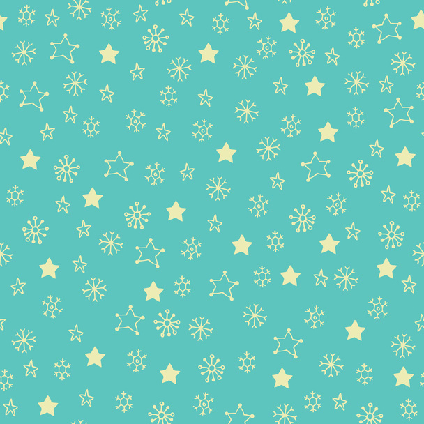 Cute summer seamless texture with stars - Vector, Image