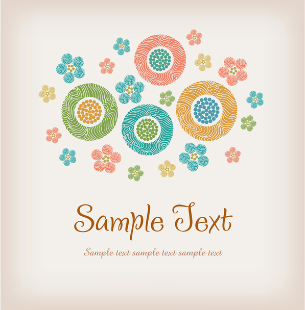 Background with ornamental stylized bunch - ベクター画像