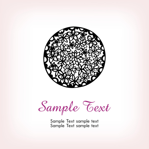 Background with round lace pattern - Vector, afbeelding