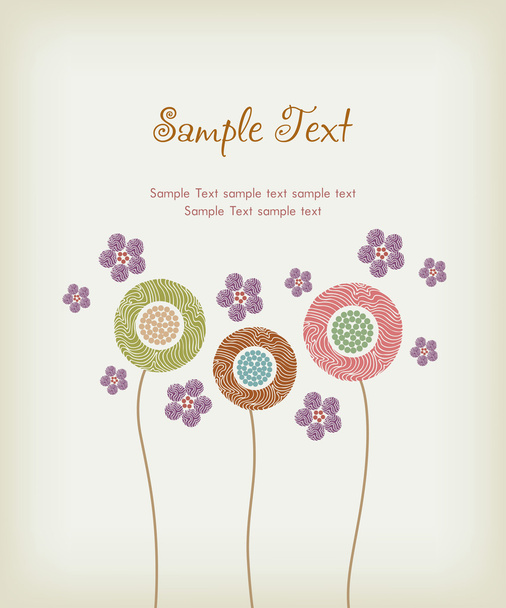 Floral decorative text background - Vector, afbeelding