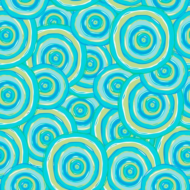 抽象的なシームレスな青いスパイラル パターン - ベクター画像