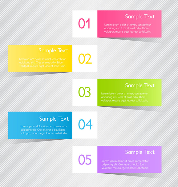 Modern infographics colorful web design template with shadow vector illustration - Vector, Image