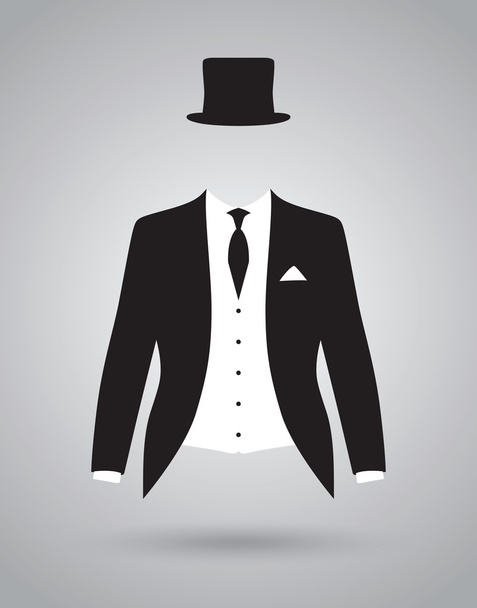 Grooms suit jacket outfit - Vector, Image