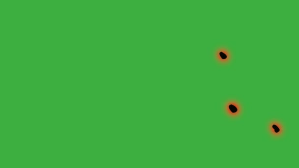 Efecto de dibujos animados elemento de explosión de vídeo de lazo de animación sobre fondo verde - Metraje, vídeo