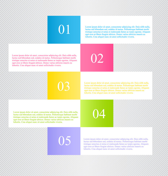 Modern infographics colorful web design template with shadow vector illustration - Vector, Imagen