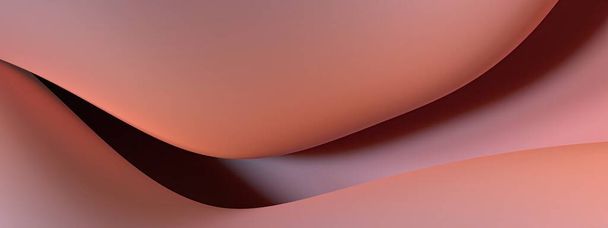 Hellävarainen ja siro Bezier on kaunis käyrä manipulointi Teal ja oranssi Abstrakti, tyylikäs ja moderni 3D Renderöinti imagehigh Resolution 3D renderöinti kuva - Valokuva, kuva