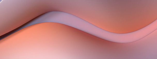 Uma curva fluida suave e graciosa é um exemplo de uma curva Teal e Orange Abstract, Elegant and Modern 3D Rendering imagehigh Resolution 3D rendering image - Foto, Imagem