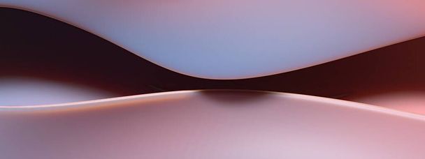 Curvas bonitas suaves e graciosas são a base de curvas Teal e laranja abstrato, elegante e moderno imagem de renderização 3D de alta resolução imagem de renderização 3D - Foto, Imagem