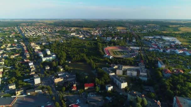 Panorama Speedway Stadium Gniezno Zuzlowy Stadion Aerial View Poland. High quality 4k footage - Footage, Video