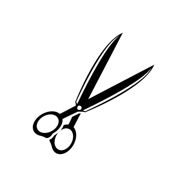 Logo de ciseaux, vecteur de rasoir, conception simple de salon de coiffure, icône, fond, symbole, modèle - Vecteur, image