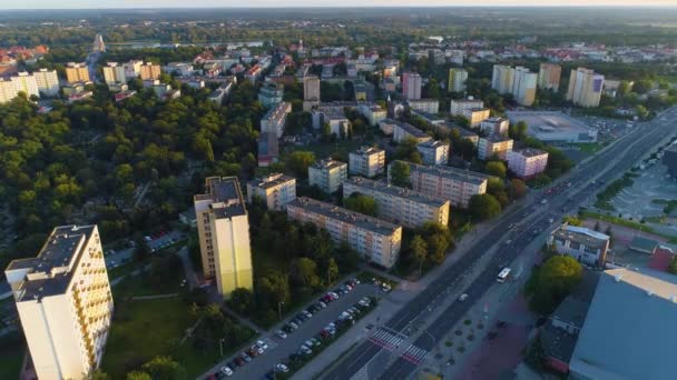 Estate Beautiful Landscape Torun Krajobraz Aerial View Lengyelország. Kiváló minőségű 4k felvételek - Felvétel, videó