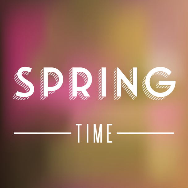 Spring time lettering - Vector Illustration - Vecteur, image