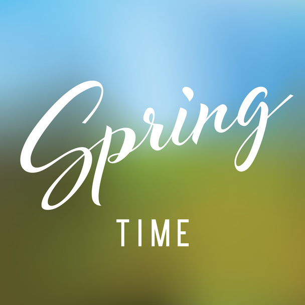 Spring time lettering - Vector Illustration - Διάνυσμα, εικόνα