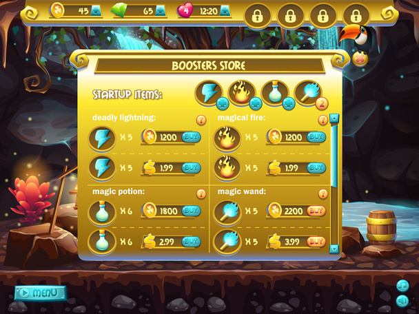 Example of store sales boosters for computer games - Vector, Image