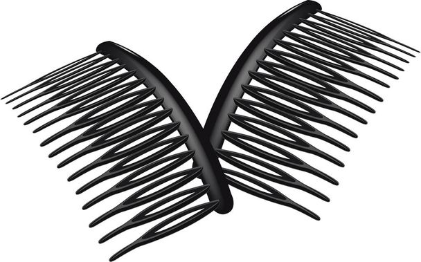 Female hair clip to collect and stop hair - Vector, Image