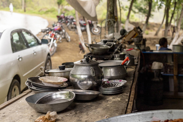 Yol kenarı çay dükkanı ya da Dhaba restoranı - Fotoğraf, Görsel