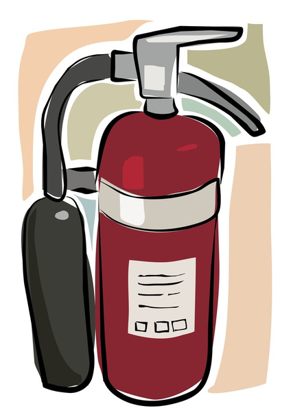 Sketchy fire extinguisher - Vector, Image