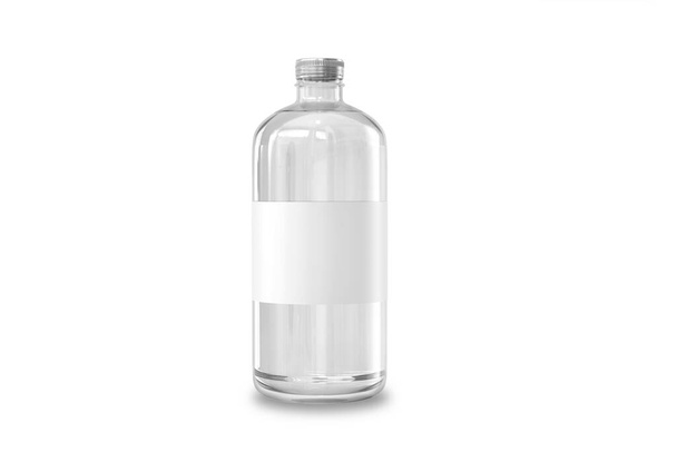 vizes üvegpalack izolált fehér alapon - Fotó, kép